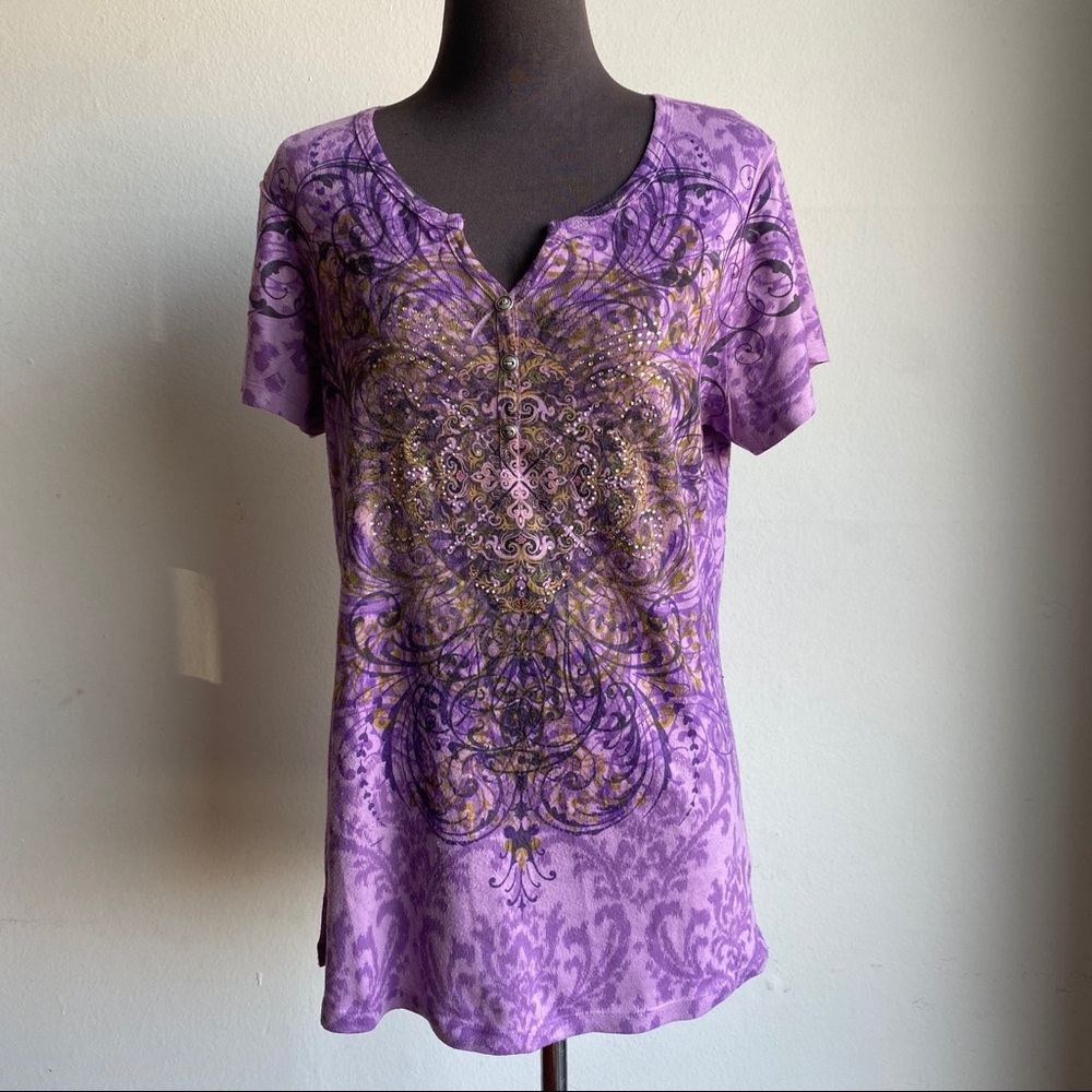 Style & co. sz XL beaded boho top